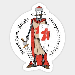 Board Game Knight Medallion Sticker